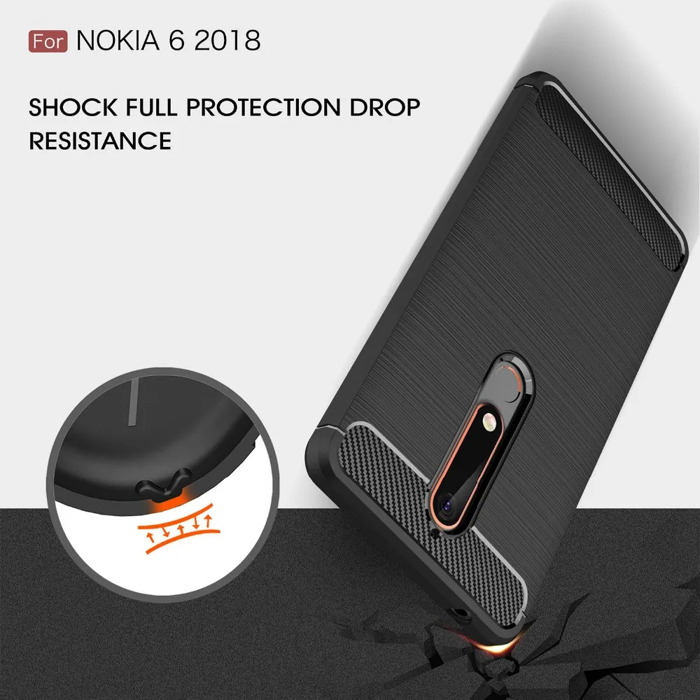 Бесплатный подарок закаленное фильм/для Nokia 6/Nokia 6 2018 мягкие Coque углеродного