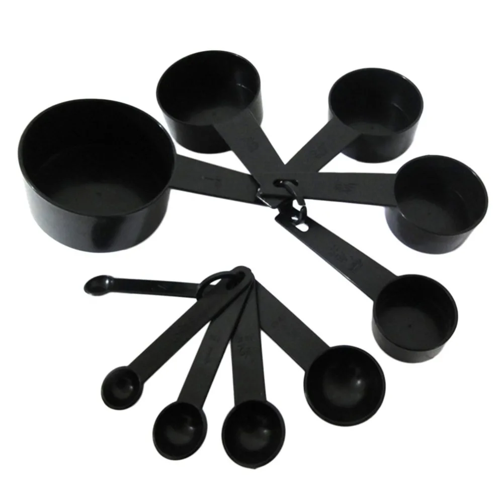 10pcs/set Durable Plastic Measuring Cups Household Measuring Scoop Ergonomic Handle Kitchen Measurement Tool
