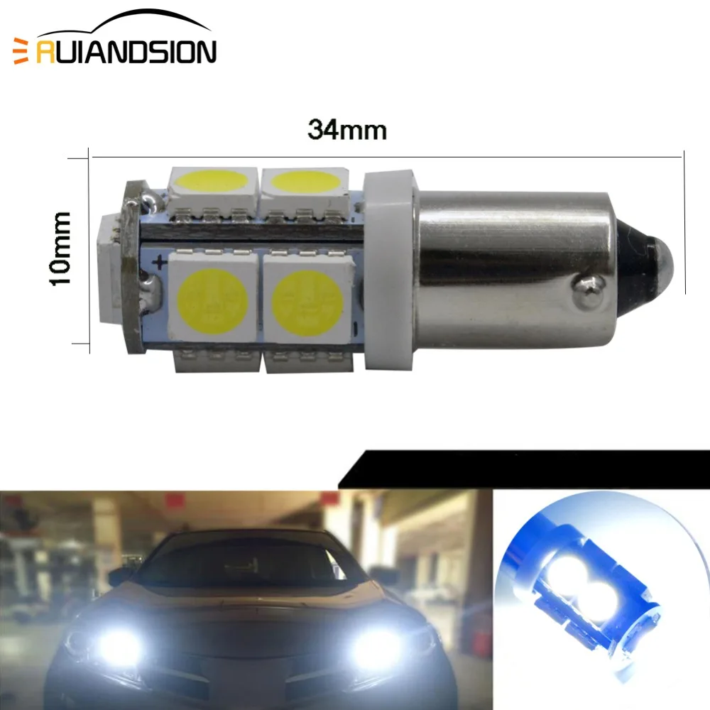 10x T4W BA9S BAX9S BAY9S 9SMD 5050 AC/DC 6В/12V/24V авто светодиодный лампы интерьерная лампа