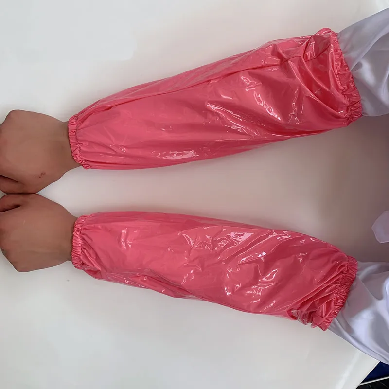 Pink 1 шт. водонепроницаемые маслостойкие ТПУ рукава безопасности работы для мясника Фишера дома чистая Защита рук многоразовые повязки - Цвет: Pink