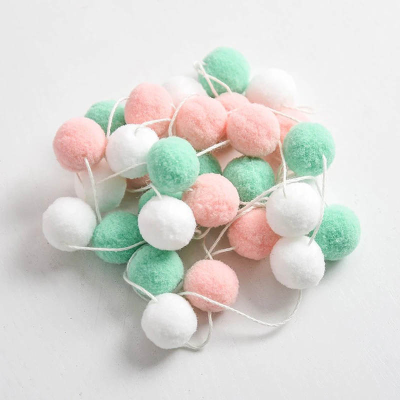 Tofok DIY 30 шт. красочные Hairball Висячие веревочные Подвески 2,3 м INS скандинавском стиле детская комната для девочек украшение дома - Цвет: T7