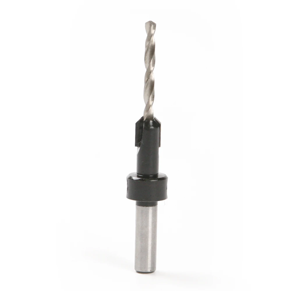

1pcs Countersink Drill Bit Adjustable Depth Stop Collar Woodworking Alloy round shank