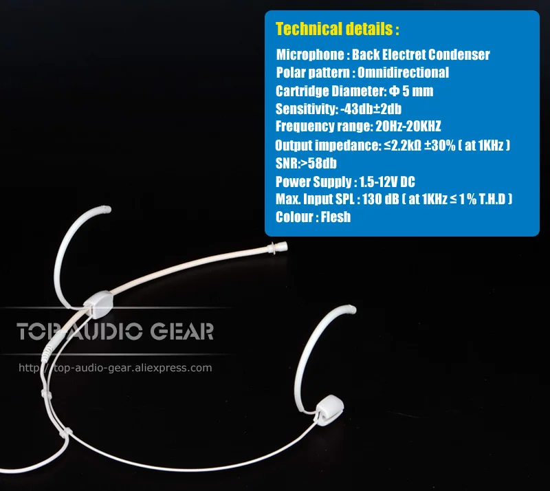 Высококачественный 2 шт./лот Flesh 4 контактный разъем TA4F Mini XLR гарнитура с ушным