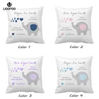 Детская наволочка под заказ, темно-синяя наволочка с фиолетовым слоном, квадратная наволочка из полиэстера для детской подушки, наволочка для мальчиков и девочек, характеристики родов