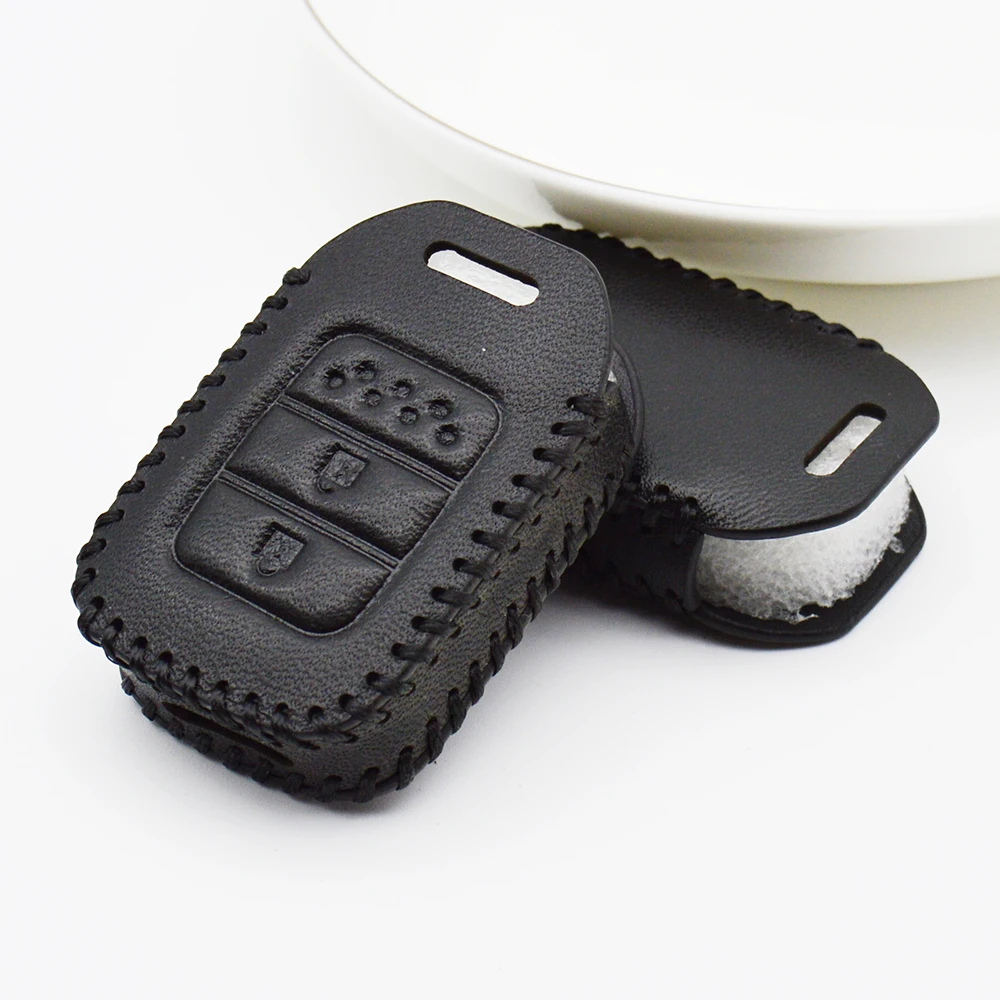Leather Car Key Case Cover For Honda 2018 2019 Civic 4D Jazz Fit Freed Accord Crv 3 Elysion Stream Forza 125 Ring Styling | Автомобили и