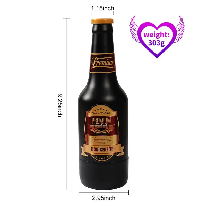 Male Beer Bottle Masturbators Cup Realistic Textured Pocket Stroker Vagina Pussy Men Masturbation Adult Sex Toy | Красота и здоровье