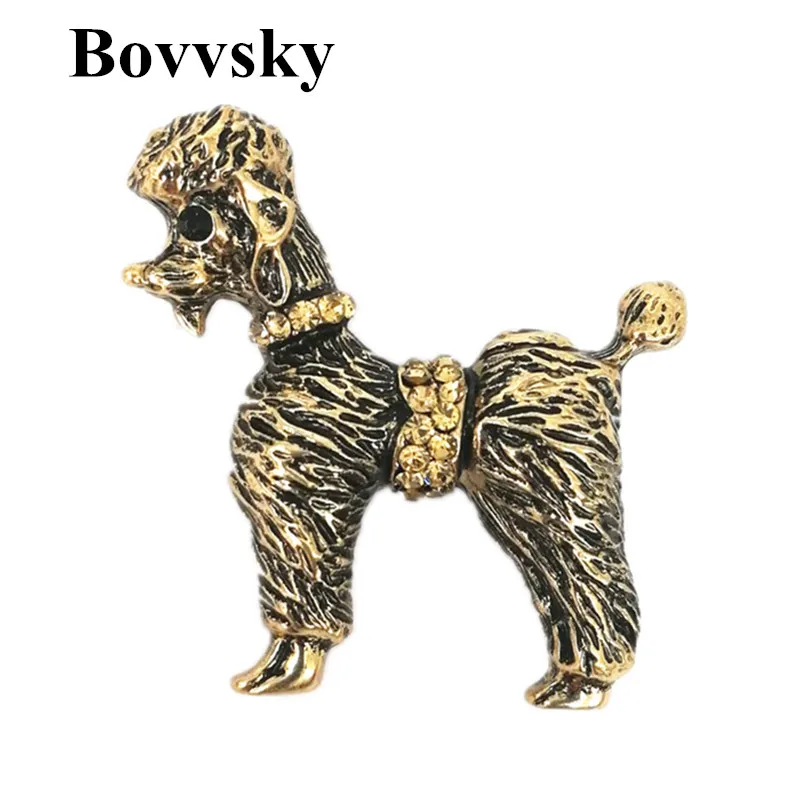 Bovvvsky винтажные броши для собак женщин милые животные ретро брошь в форме пуделя