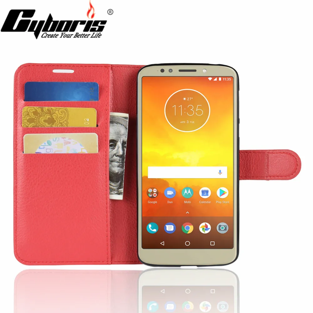 Чехол CYBORIS для Motorola moto E 5 чехлы-книжки из искусственной кожи чехлы бумажники