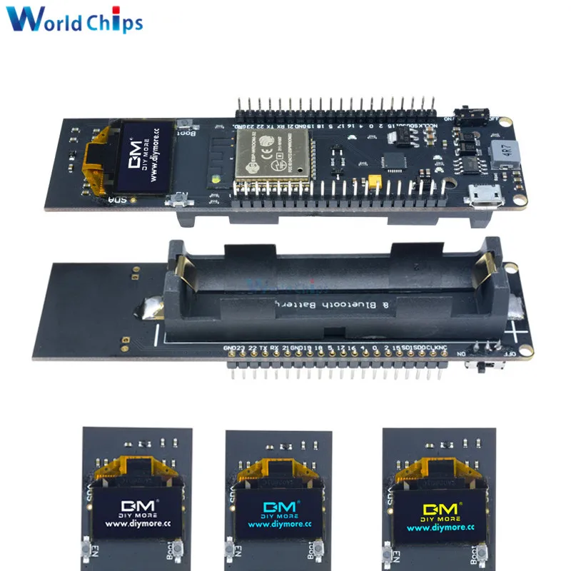 Плата разработки ESP8266 с Bluetooth модуль поддержкой Wi Fi и аккумулятором 18650 0 96 дюйма OLED