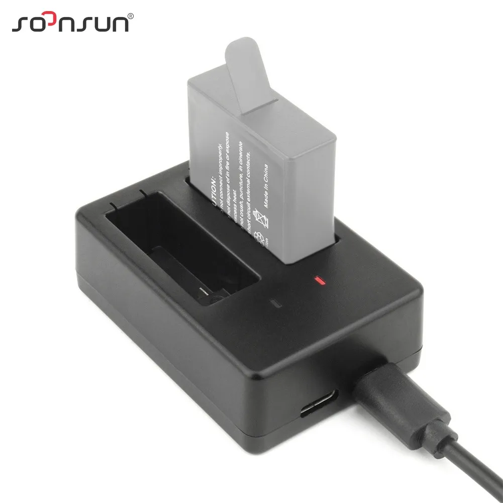 Зарядное устройство SOONSUN с двумя слотами USB зарядная док станция кабелем для GoPro