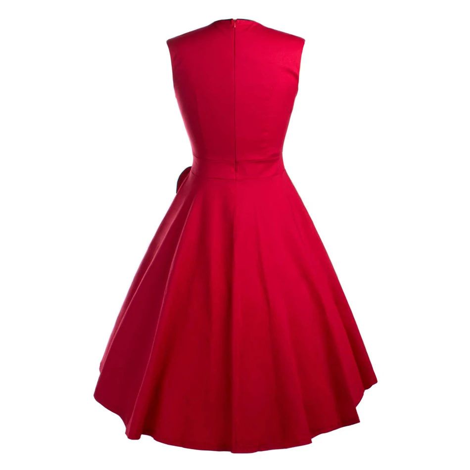 Vestidos женщины летнее платье старинные ретро ну вечеринку халат рокабилли 50 s