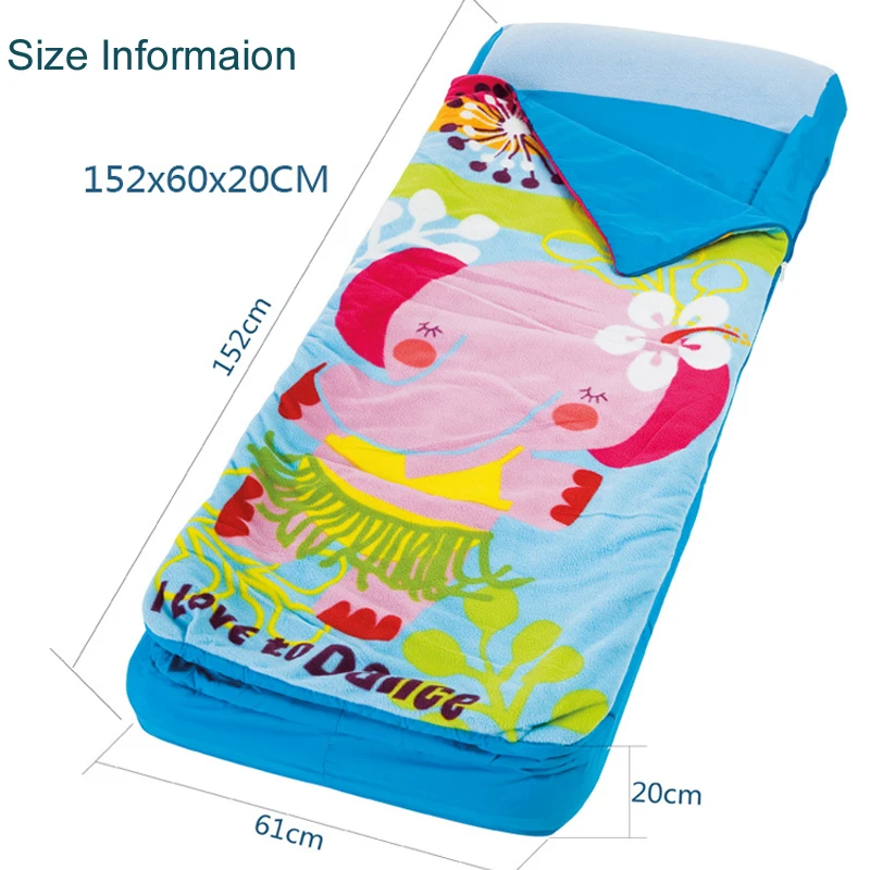 Надувной надувной матрас сверхлегкий спальный мешок для детей Детский флисовый