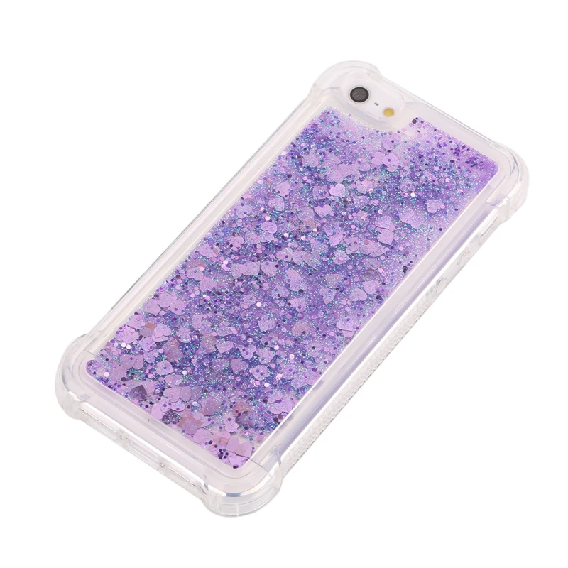 5s Liquid Quicksand Phone Case on for iPhone Bling Sequins Cover Coque For Apple 5 5S SE Cases Fundas Women |