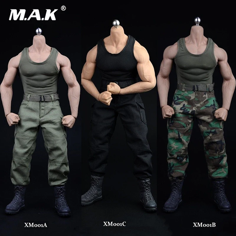 Фото Масштаб 1/6 черный жилет брюки ремень обувь модель 3 цветов для M34 - купить