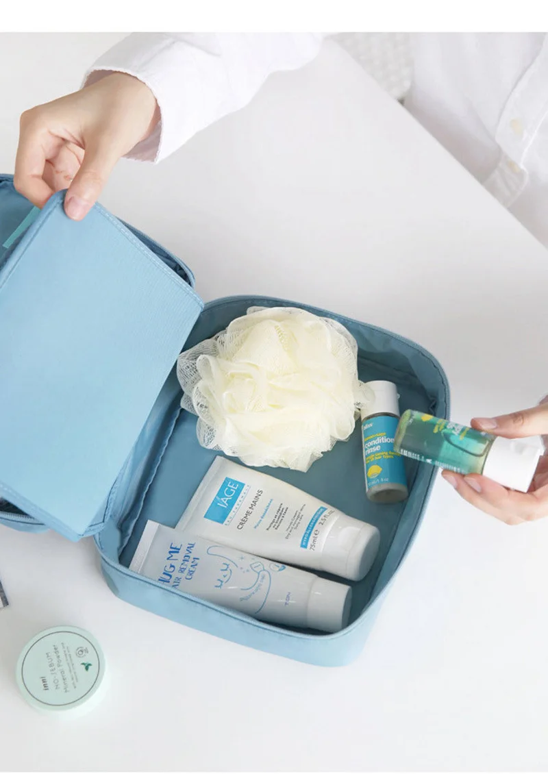 Косметичка Porta Cosmeticos для путешествий на открытом воздухе нейлоновая косметичка органайзер для макияжа Водонепроницаемый косметический Органайзер