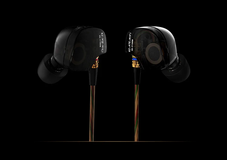 Новинка KZ ATE наушники в ухо HIFI стерео спортивные наушники супер бас шумоподавление Hifi наушники с микрофоном AS10 ZST ZA10