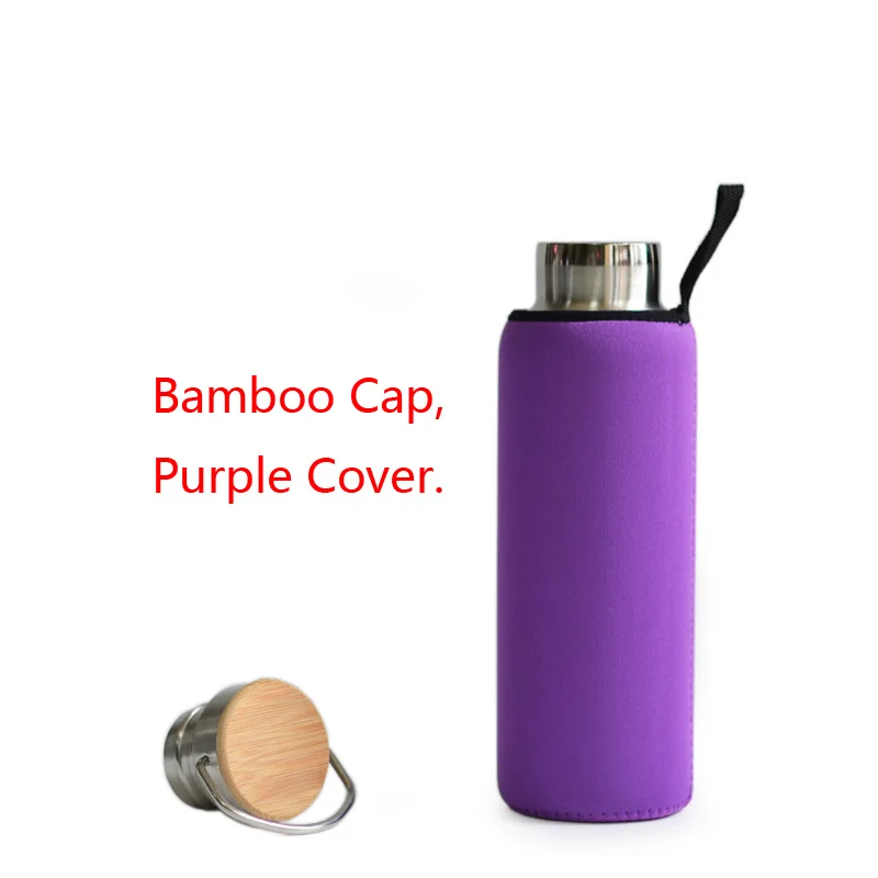 Bamboo Cap Purple Hoshizora Премиум термос из нержавеющей стали Вакуумная Изолированная бутылка для воды для путешествий Кружка Термокружка стакан колба 600 мл 20 унций - Цвет: Bamboo Cap Purple