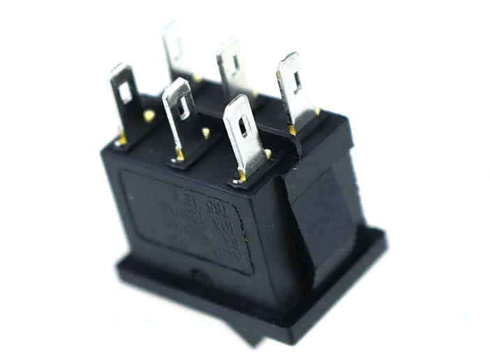 1 шт. 2 Позиции кулисный переключатель 6 pins вкл/выкл/на offon светоэлектрический KCD1