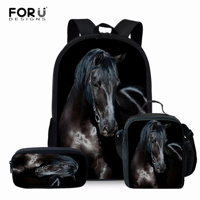 FORUDESIGNS/детские школьные сумки с принтами животных Mochila сумка для книг мальчиков и