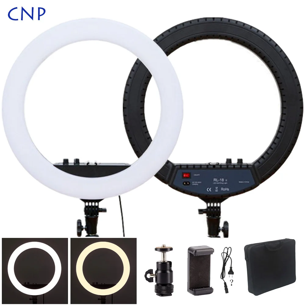 CNP RL 18 II Live кольцевая лампа 3200 5500 K 55 W 512 светодиодный приглушаемая Фотографическая