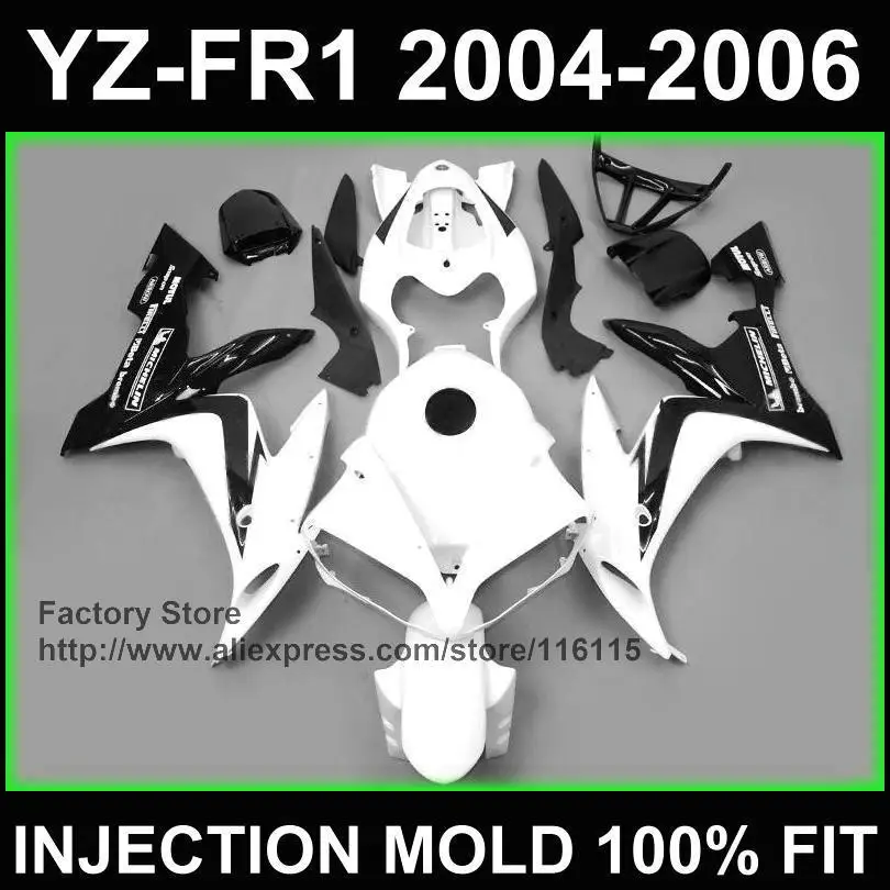 Комплект обтекателей для YAMAHA белые Обтекатели YZF R1 2004 2005 2006 yzf r1 04 05 06 100%