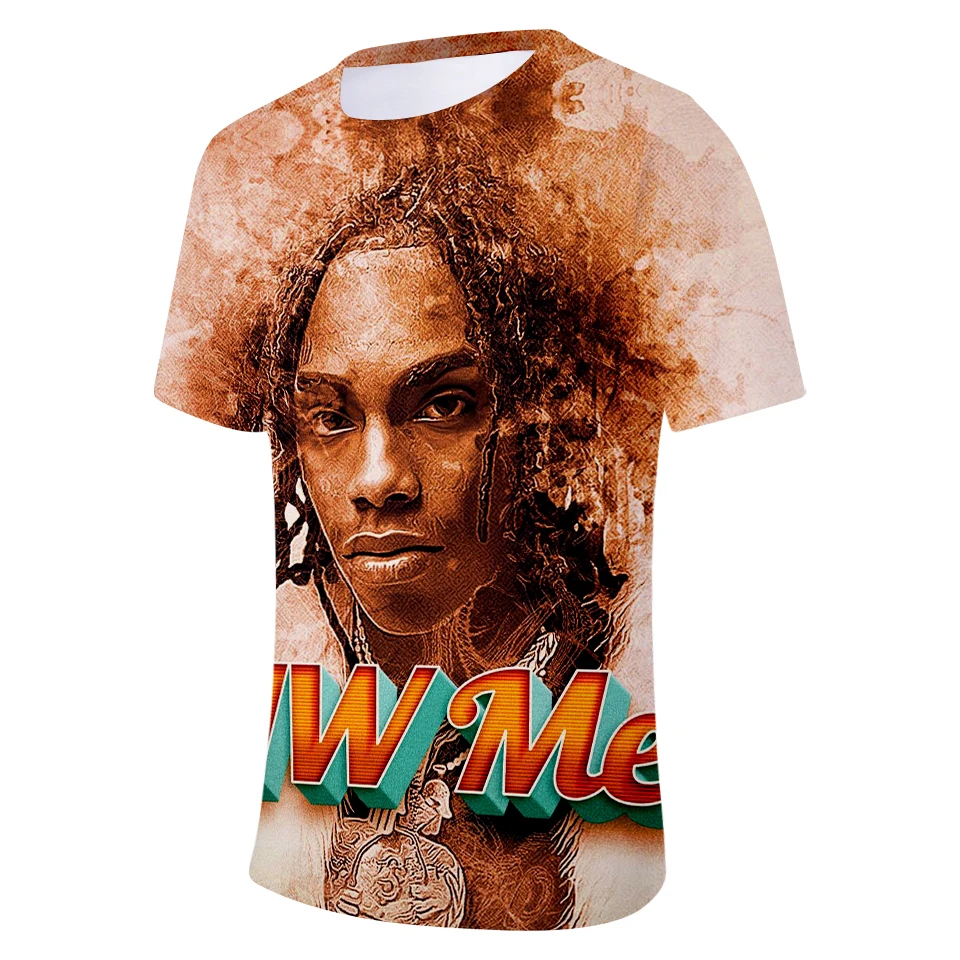 Лето г. YNW MELLY Мужская 3D футболка/для женщин Мода Harajuku Хип Хоп Уличная YNW MELLY 3D короткий рукав для мужчин футболка