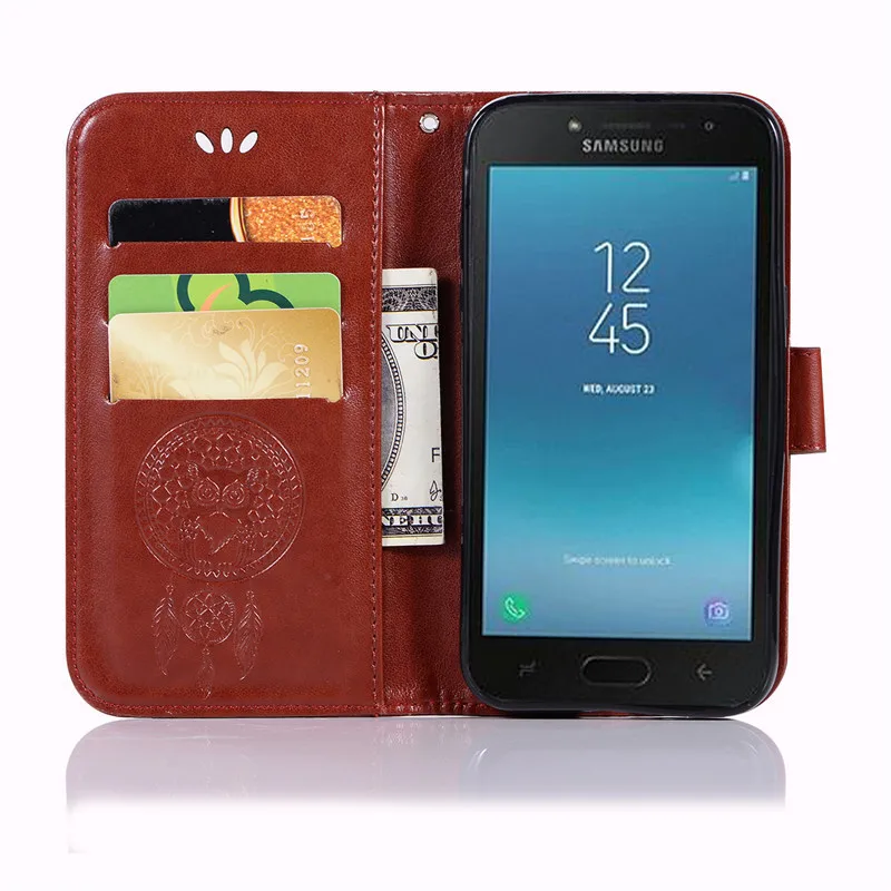 Чехол для Samsung J2 2018 Роскошный кошелек задняя крышка из искусственной кожи чехол