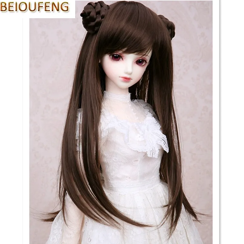 Парики для кукол BEIOUFENG 1/3 1/4 1/6 Bjd Sd длинные прямые парики из высокотемпературной