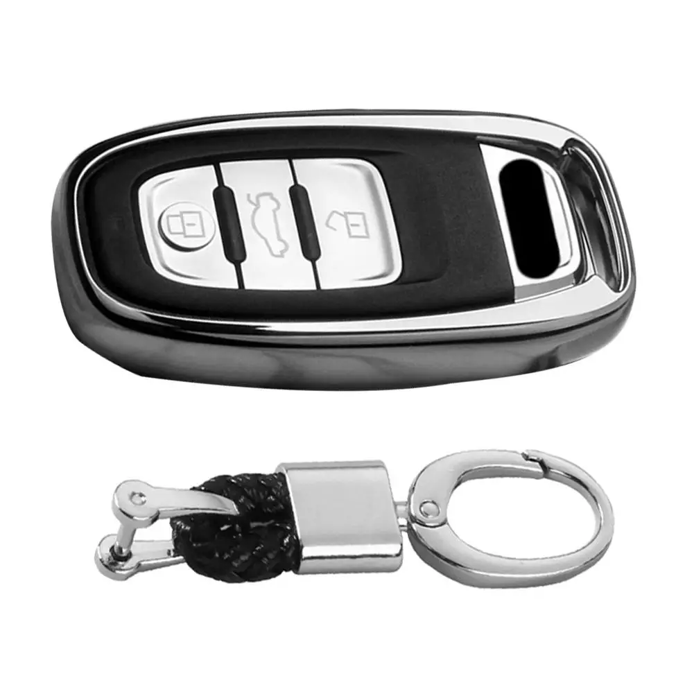 Автомобильный ТПУ удаленный умный чехол для ключей Fob Audi A1 A3 A4 A5 A6 A7 A8 Quattro Q3 Q5 Q7 2009