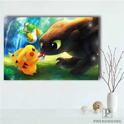 Custom Pokemon (1)@1 Printing Posters Cloth Fabric Wall Art Pictures For Living Room Decor#18-12-05-2-125 | Дом и сад
