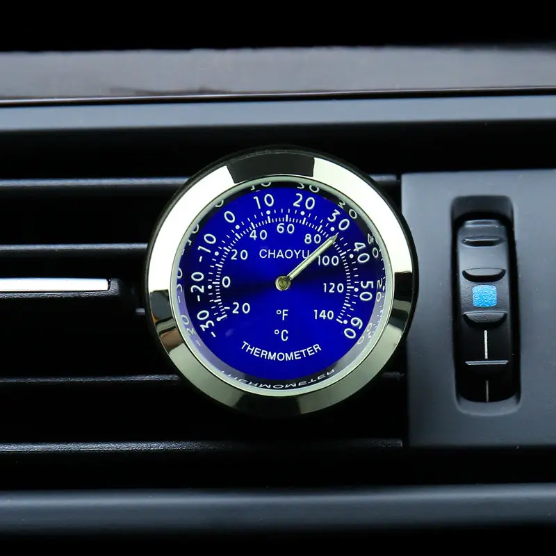 Кварцевые часы Luminova для автомобиля 2 шт. с термометром украшение на