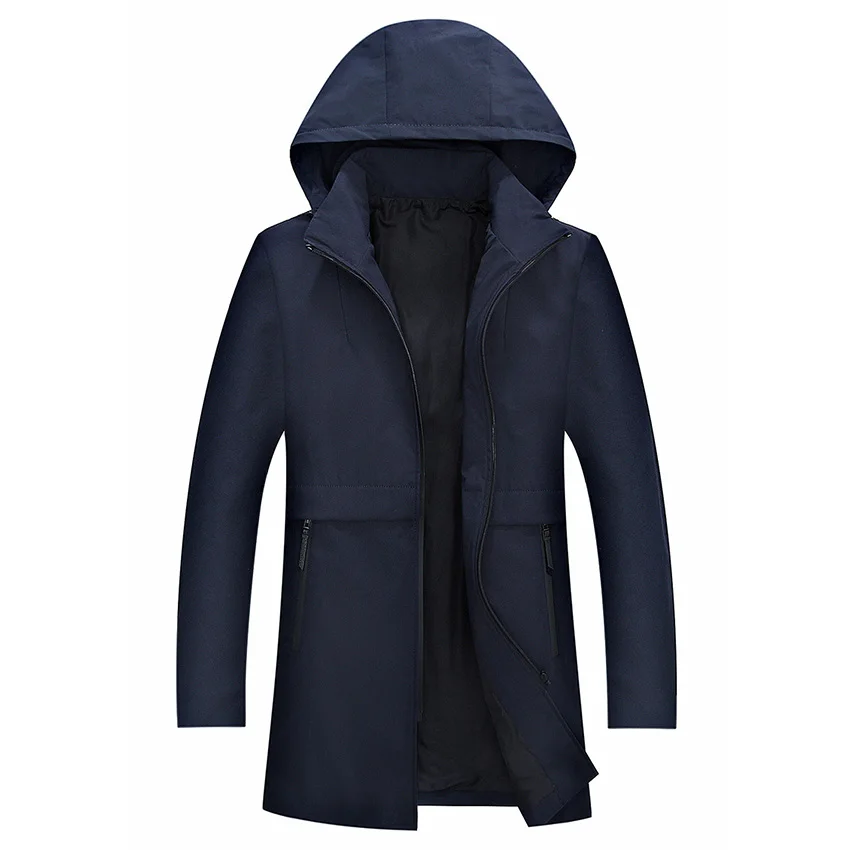 Ветровка мужская с капюшоном на молнии 2018|Плащи и тренчи| |