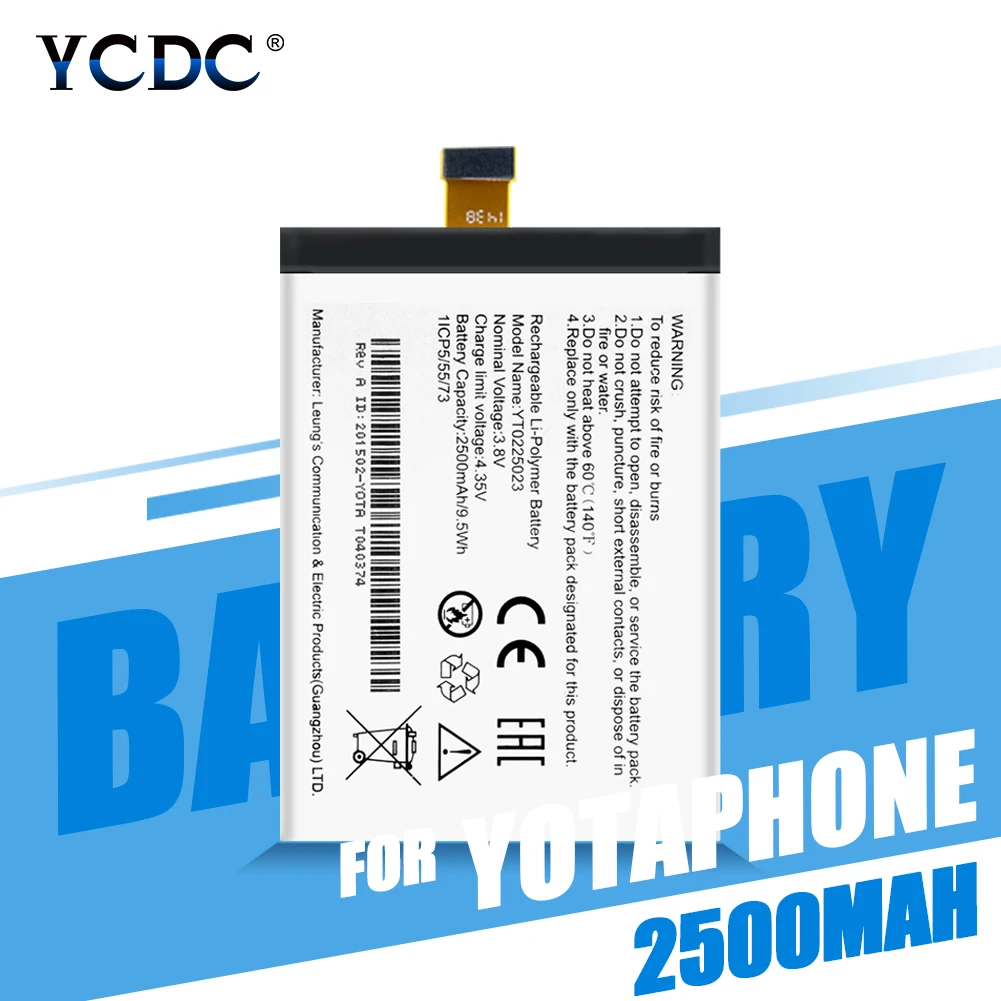 YT0225023 2500 мАч литий-полимерный аккумулятор для Yotaphone 2 YD201 YD206 Сменные Аккумуляторы для мобильных телефонов