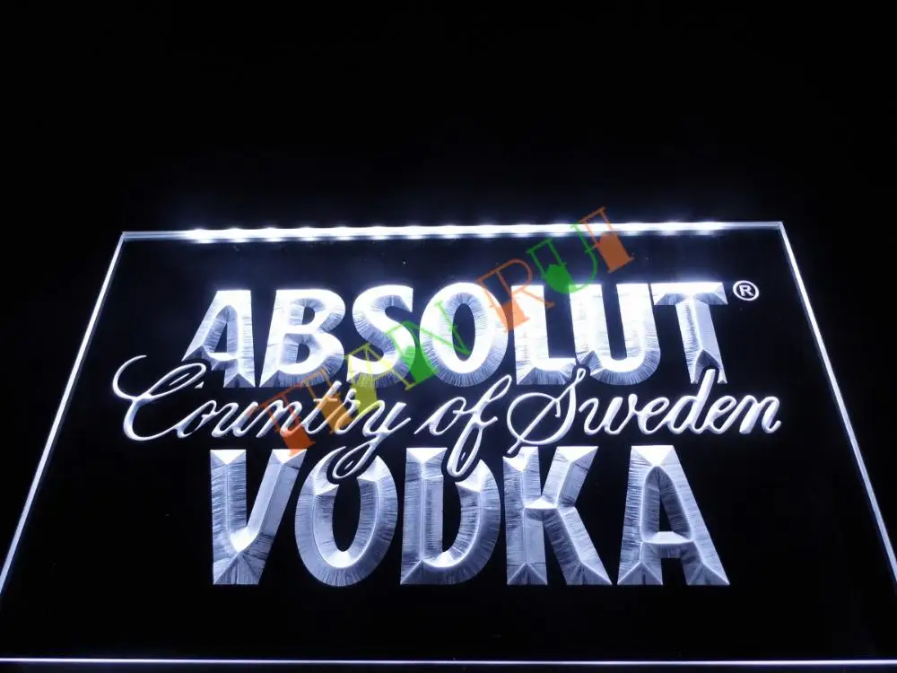 LE025-Absolut Vodka страна ШВЕЦИЯ пива НЕОН БАР СВЕТ вход домашнего декора магазин