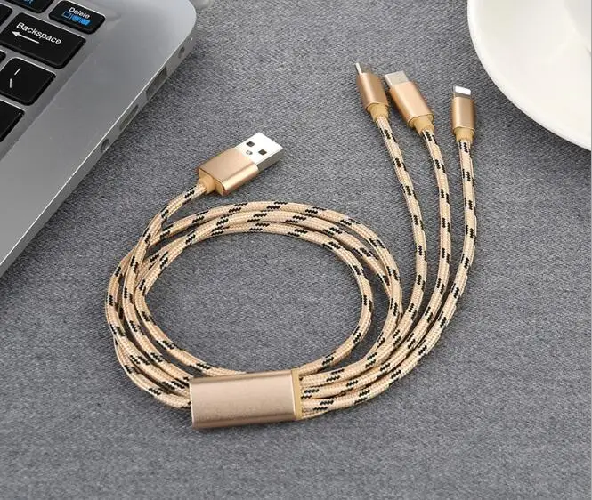 USB кабель для быстрой зарядки 3 в 1|Аксессуары батарей и ЗУ| |