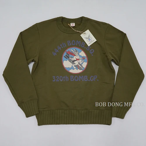 Army Green Боб Дон 444-я бомба. Кв. Мужская толстовка в тяжелом весе с мультипликационным принтом - Цвет: Army Green