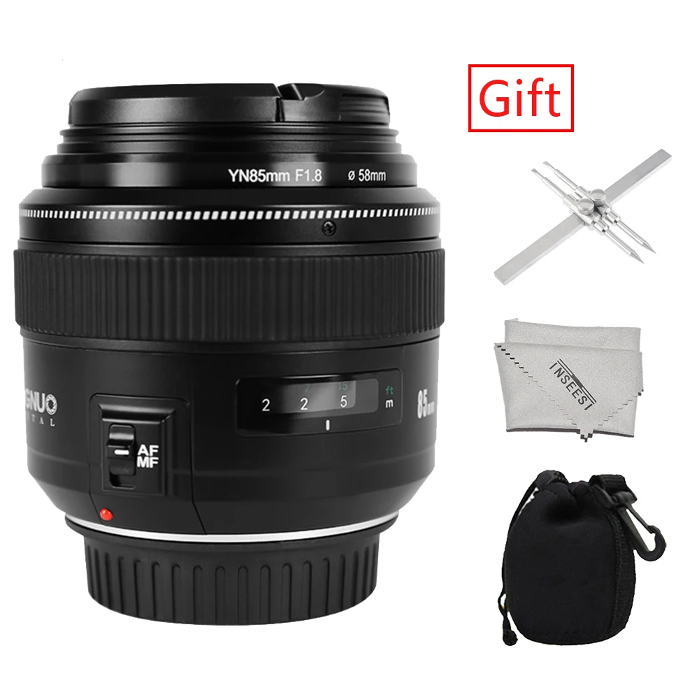 Объектив камеры YONGNUO YN85mm F1.8 для Canon EF Mount EOS 85 мм объектив AF/MF Стандартный Средний