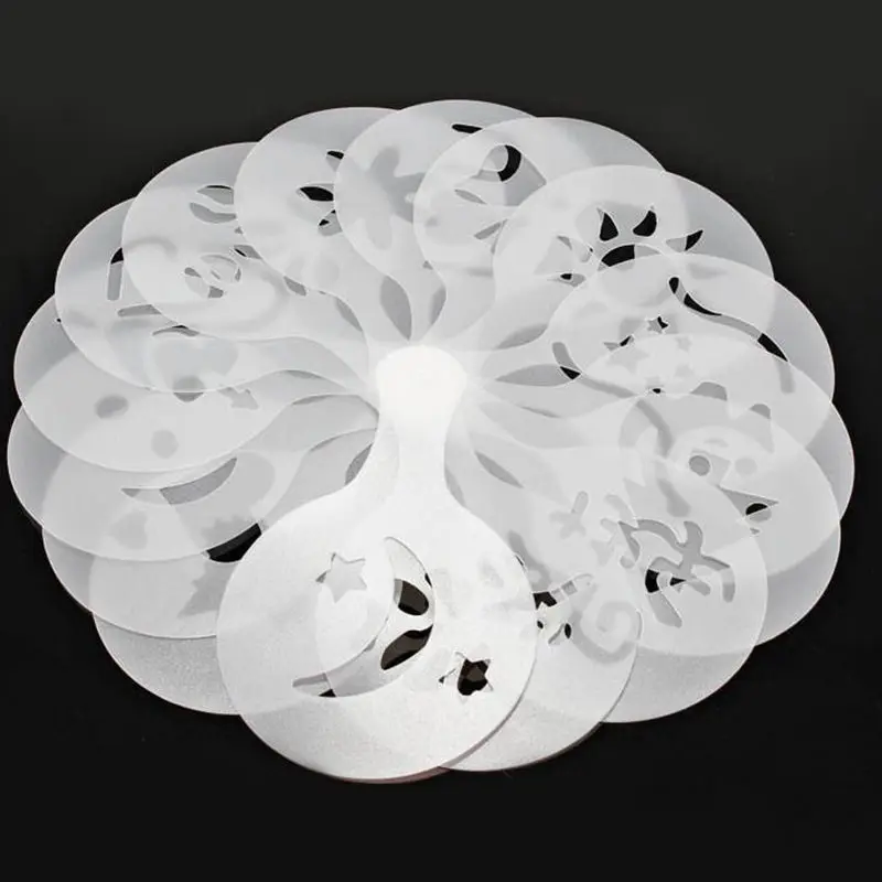 8 шт./компл. принт Форма Кофе плесень капучино латте художественный трафарет пена