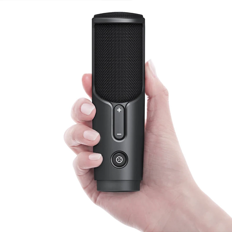 Black Xiaomi JUNLIN цифровой микрофон HD шумоподавление в реальном времени ухо возврат Профессиональный HIFI широко совместимый - Цвет: Black