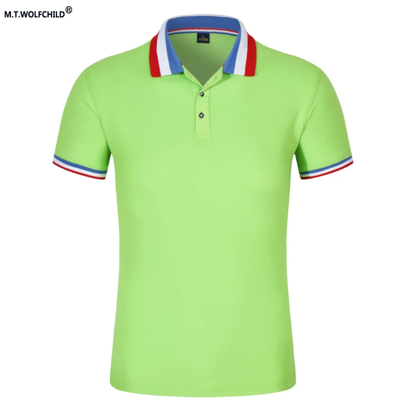 Free shipping 2018 Summer Mens short sleeve hit color collar polo shirts casual solid men's polos Fashion slim mens tops |