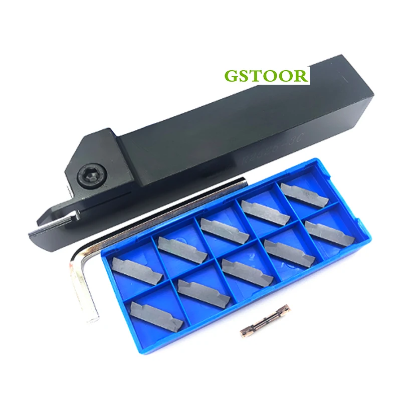 MGEHR2020 1.5mm 2mm 2.5mm 3mm 4mm with 10pcs MGMN150 MGMN200 MGMN300 MGMN400 External Grooving CNC Lathe Turning Tool Set