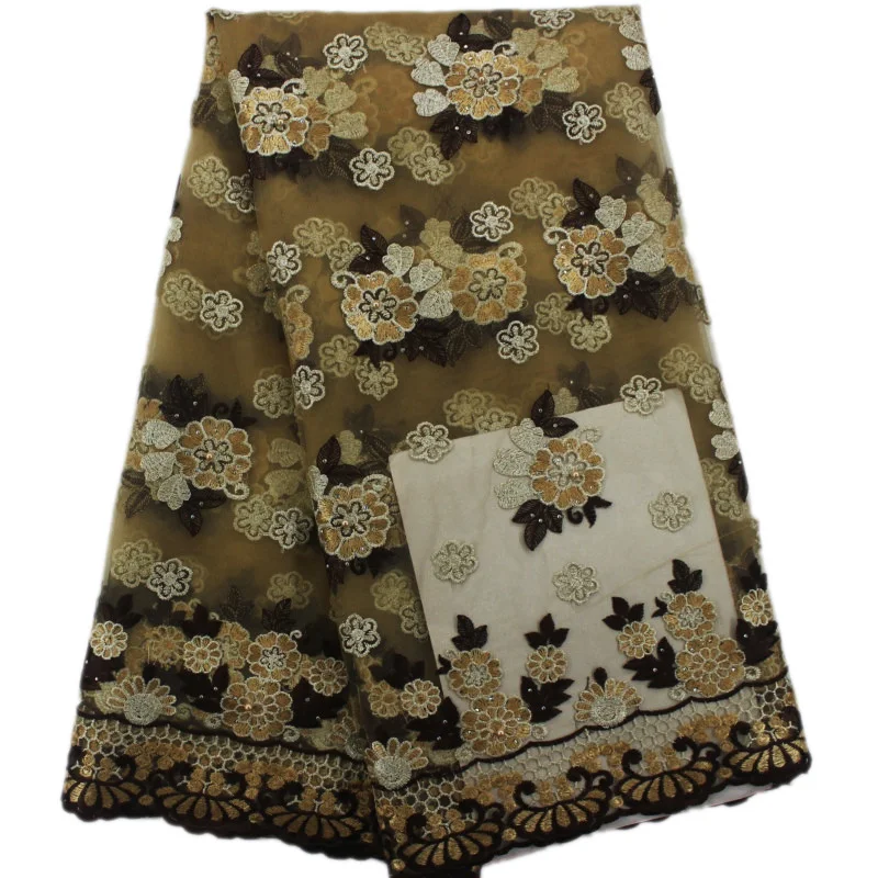 Beautiful small flowers pattern with stones and beads Net Lace SC23 Free shipping cheap price French Tulle Fabric | Дом и сад