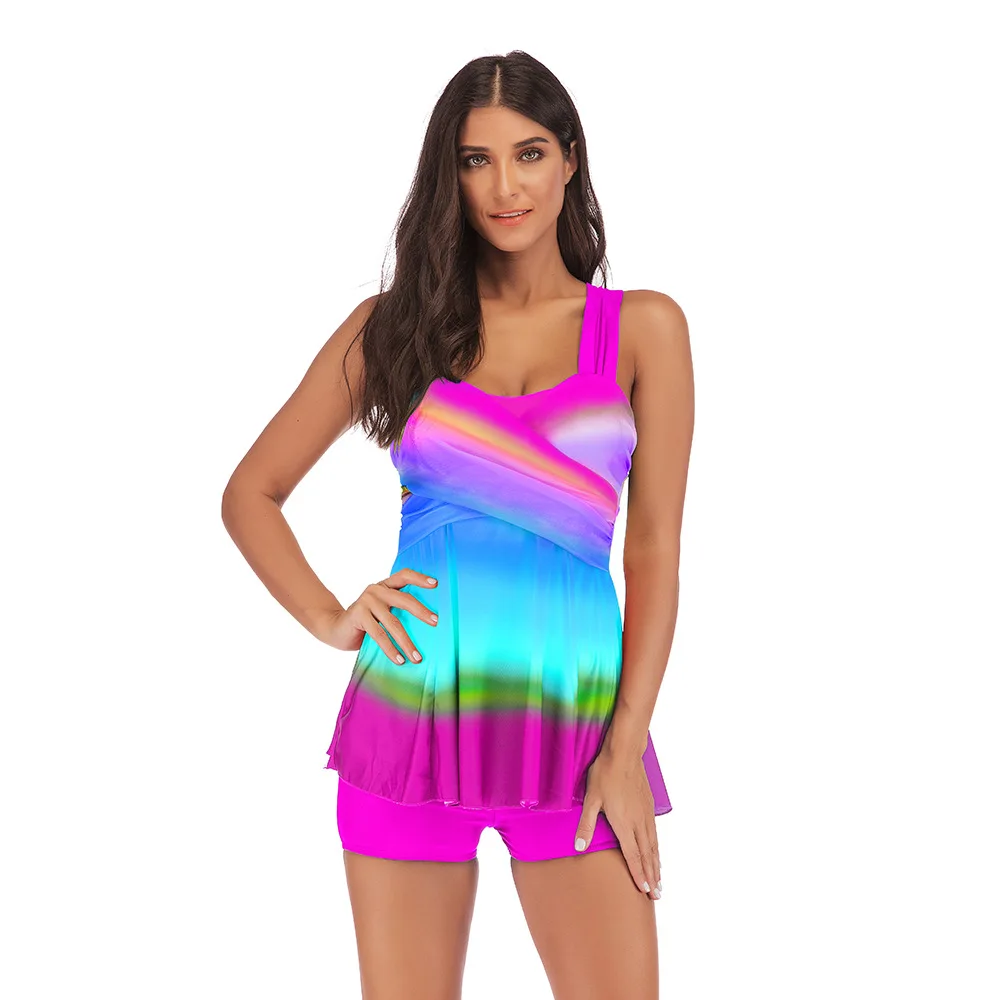 Купальные костюмы для женщин Прямая поставка новинка 2019 купальник платье плюс