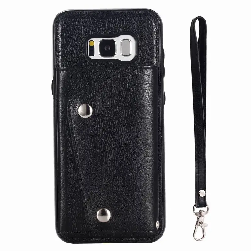 Откидной Чехол книжка с магнитной двойной защелкой для Samsung Galaxy S8 S9 S10 Plus Note 8 9 S7E