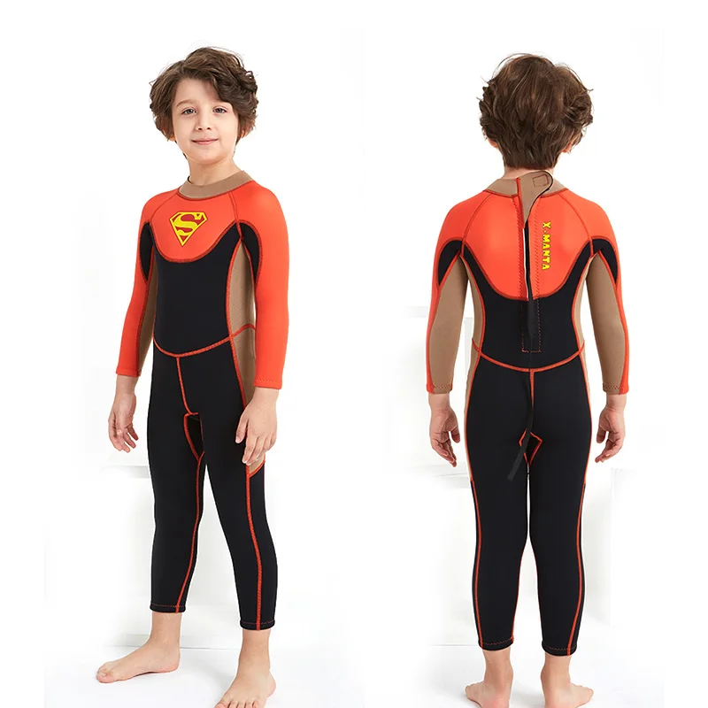 Детский слитный купальник с длинным рукавом для дайвинга 2 5 мм|neoprene diving|dive & saildiving