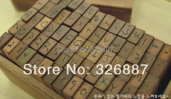 Деревянные штампы с буквенным и цифровым алфавитом 70 шт набор штампов для