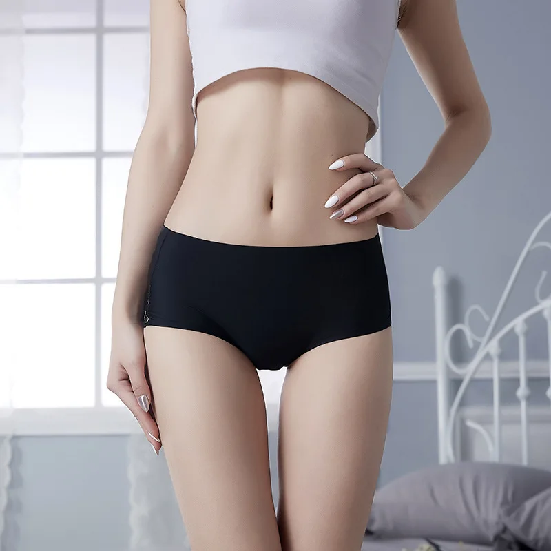 Трусики из вискозы бесшовное нижнее белье для женщин сексуальное кружевное