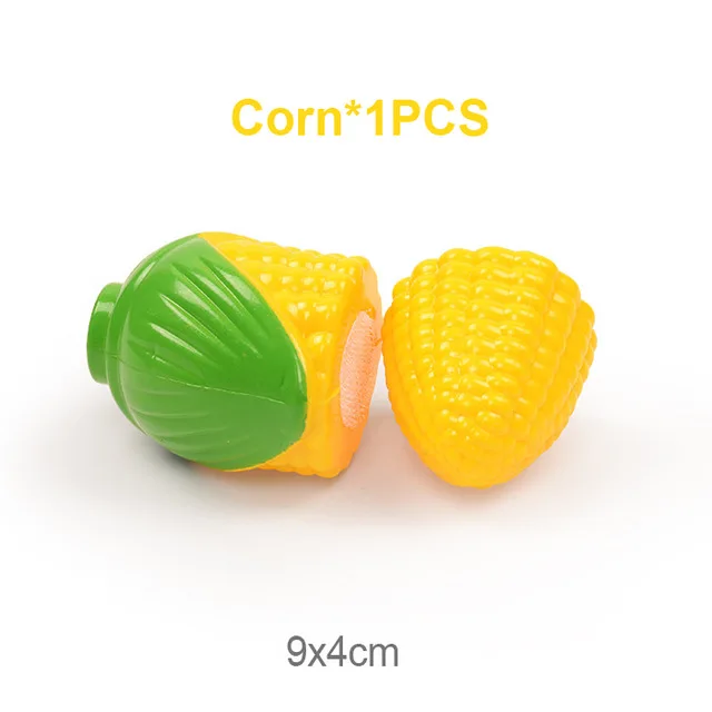 Corn 1 шт. DIY фрукты овощи еда режущие игрушки дети кухонные игрушки ролевые игры пластиковые миниатюрные еда для кукол подарки для девочек - Цвет: Corn