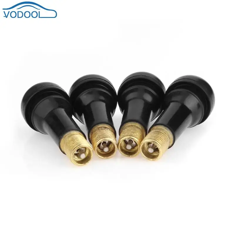 VODOOL 1 шт./4 шт. черные защелкивающиеся резиновые бескамерные шины TR438 клапаны для