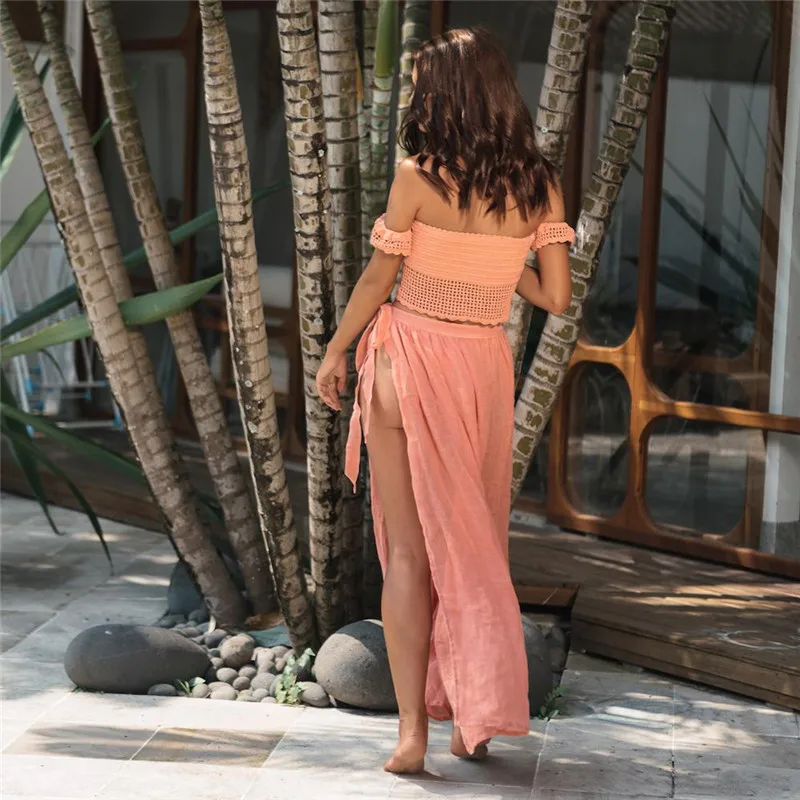 

2019 New Long White Khaki Beach Cover Up Sexy Swimsuit Cover Ups Beach Dress See Through Bikinis Hot Tunic Women Sarong